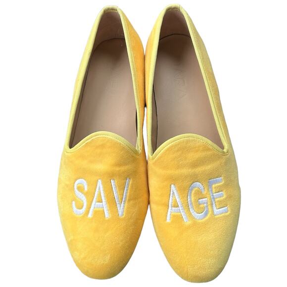 Yellow Loafers with White Lettering - Picture 2 of 7